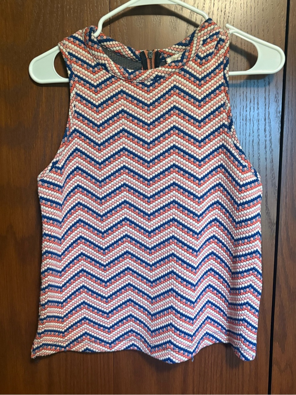 Anthropologie Chevron Knit Tank Top - Pink & Blue